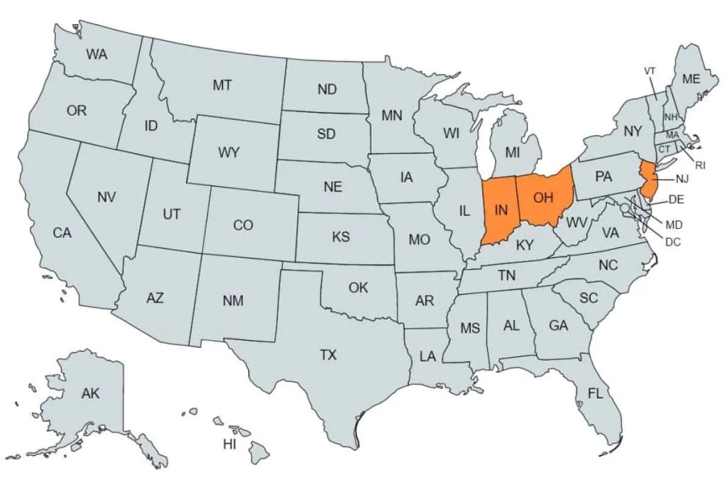 Critical states of the USA where bobcats are at risk