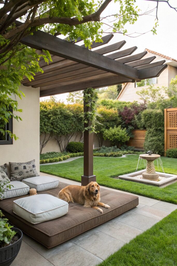 Backyard Dog Lounge with Shade