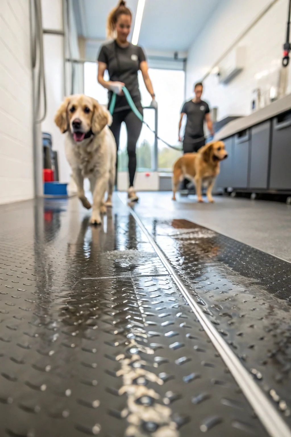Non-Slip, Water-Resistant Flooring Dog Grooming