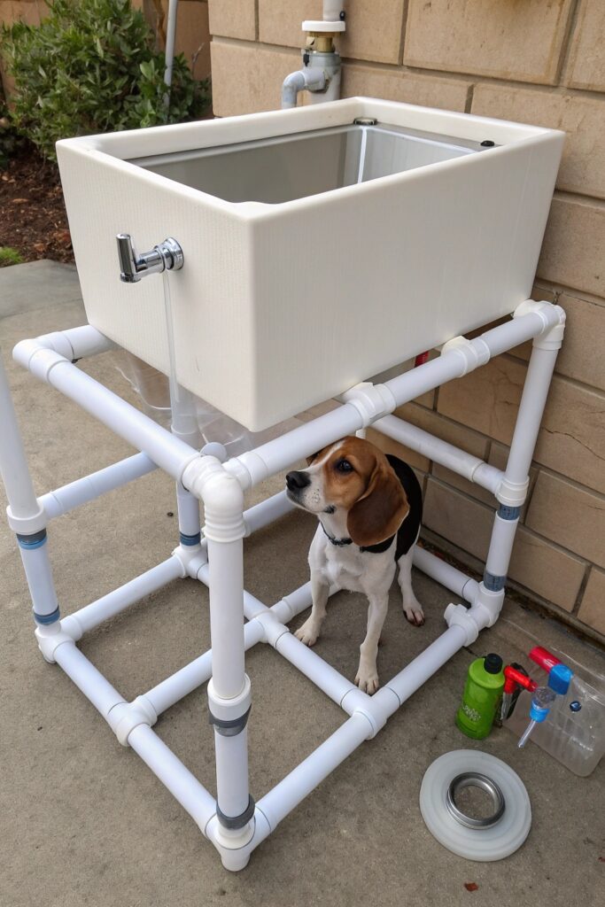 Budget PVC Frame Dog Wash Station Easy DIY Assembly