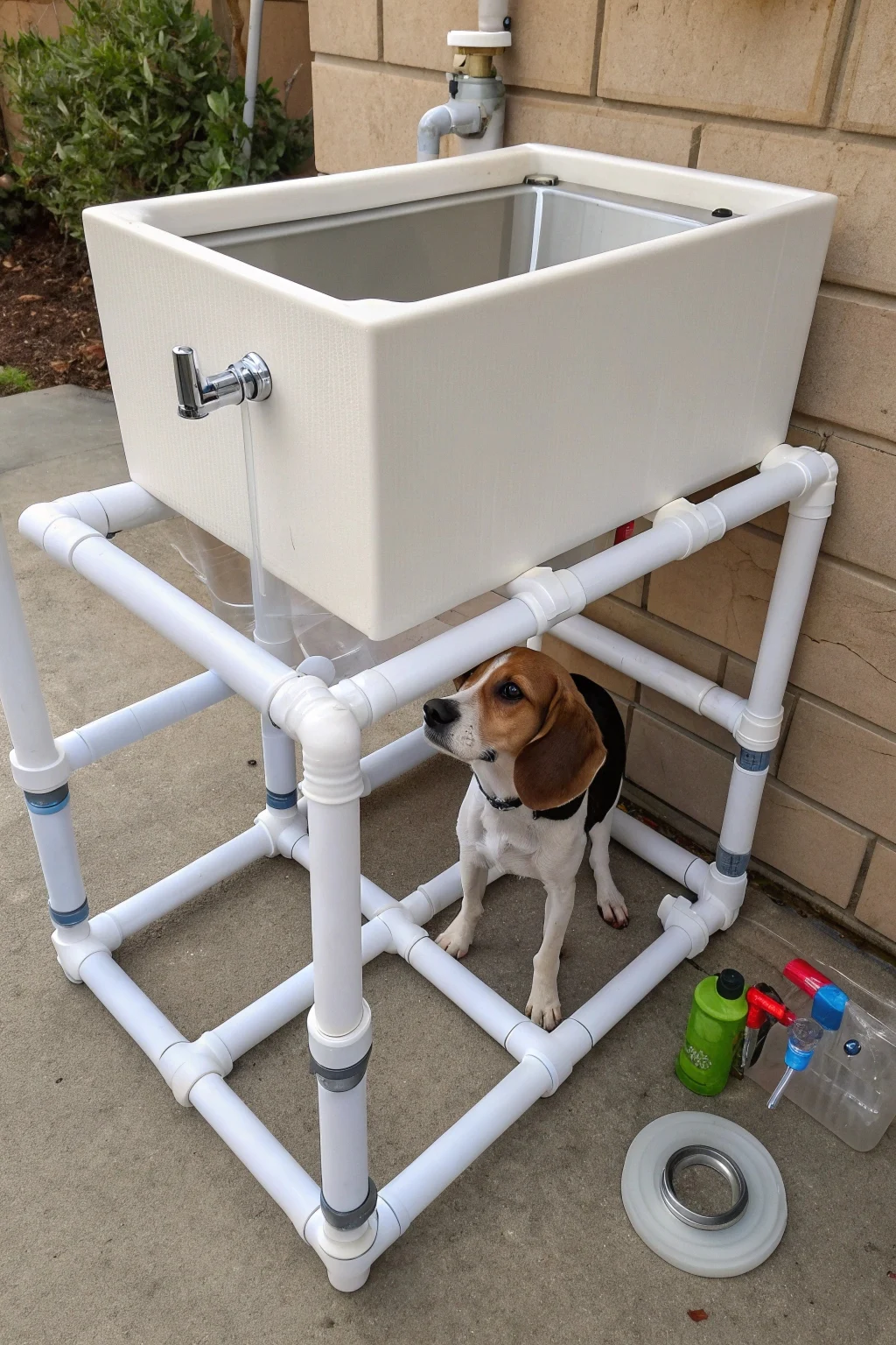 Budget PVC Frame Dog Wash Station Easy DIY Assembly
