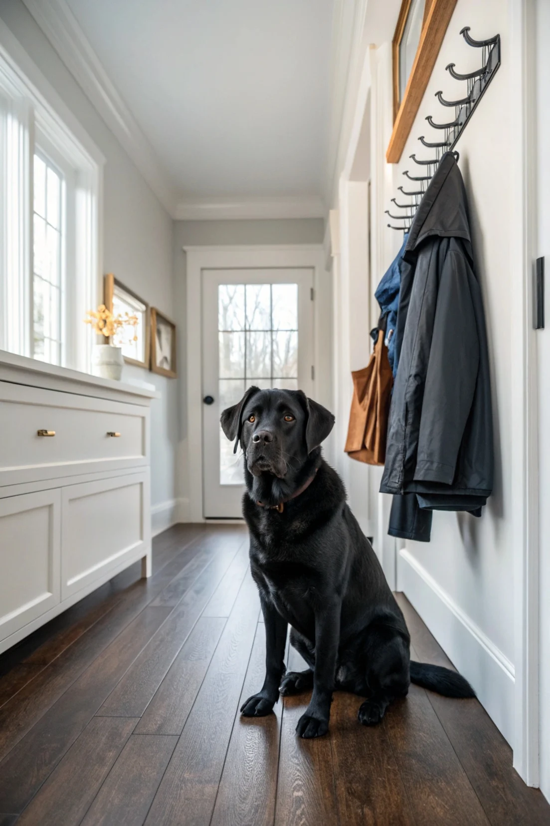 Labrador Retriever — Most Popular Large Dog Breed Posed Indoors