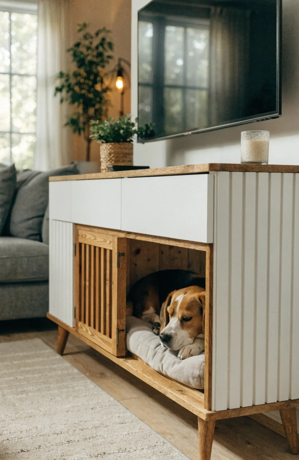 The TV Stand dog Kennel furniture
