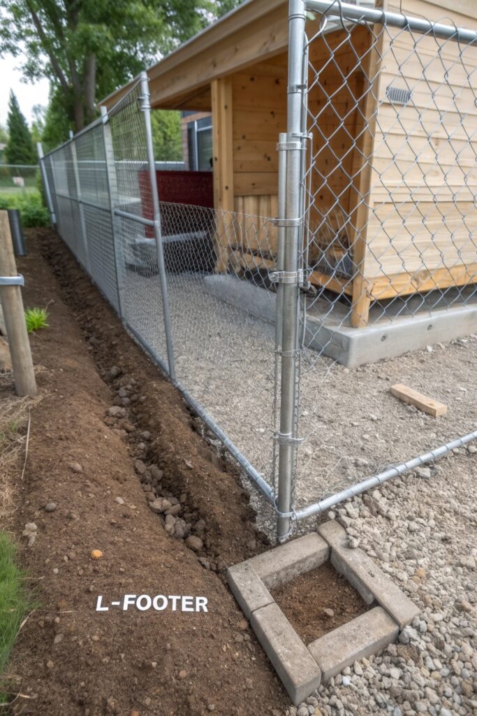 an outdoor underground dig proof kennel for dog