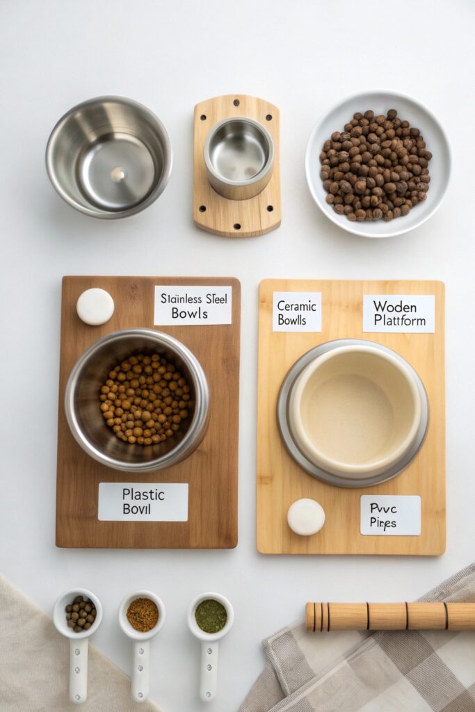 best materials for a dog bowl station