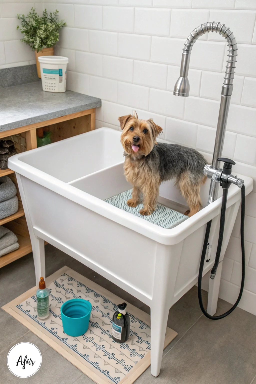 converted utility sink station