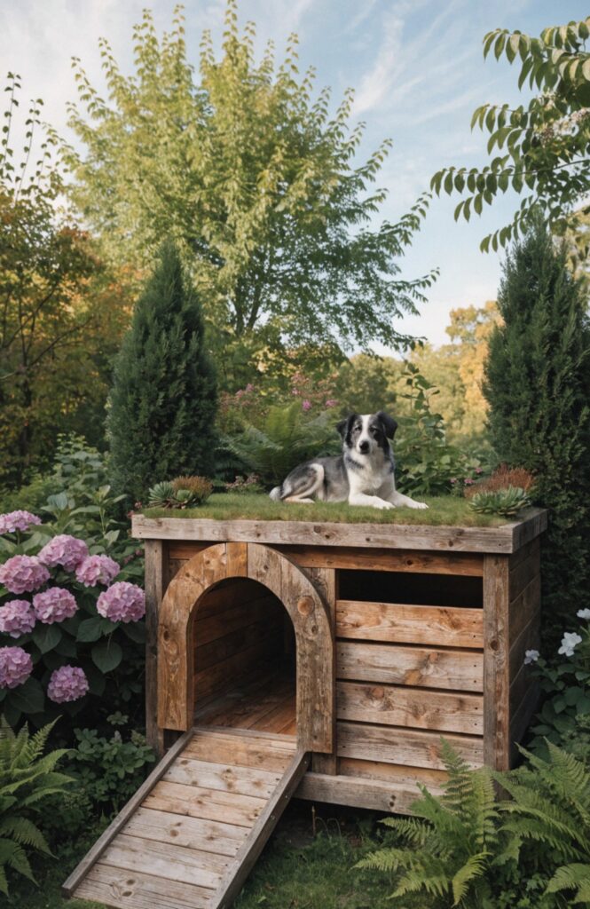 eco friendly kennel with rooftop lounge