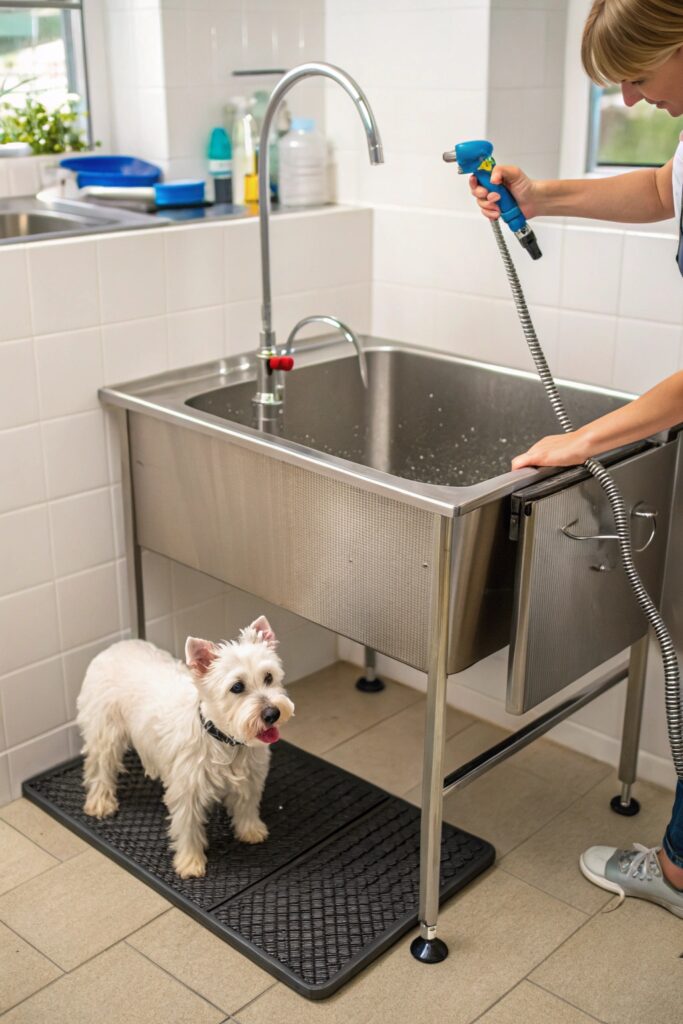 elevated laundry sink conversion