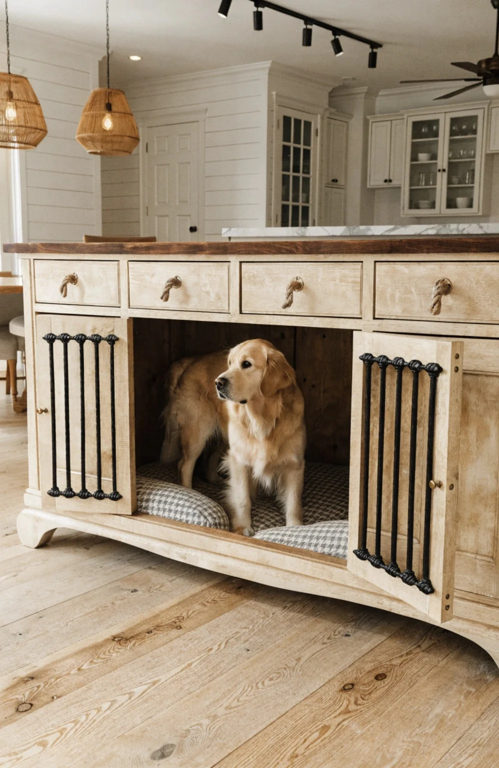 farmhouse crate console with storage