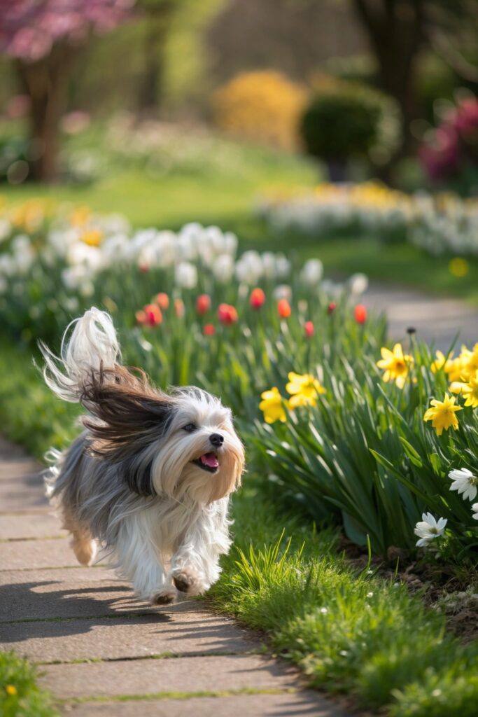 Havanese in garden - child friendly dogs