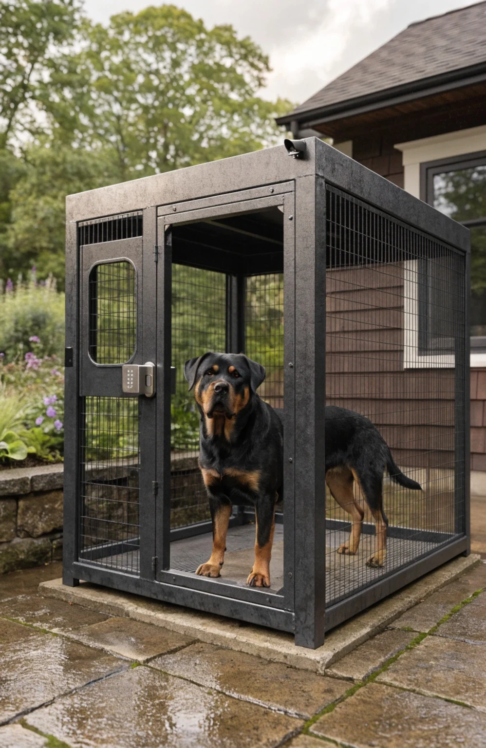 industrial grade luxury kennel with security feature
