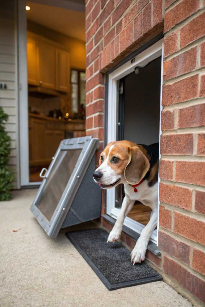 kennel with built in dog door