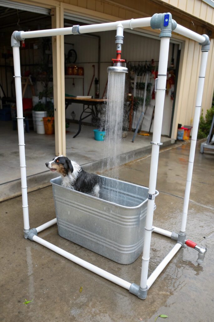 pvc pipe diy wash station