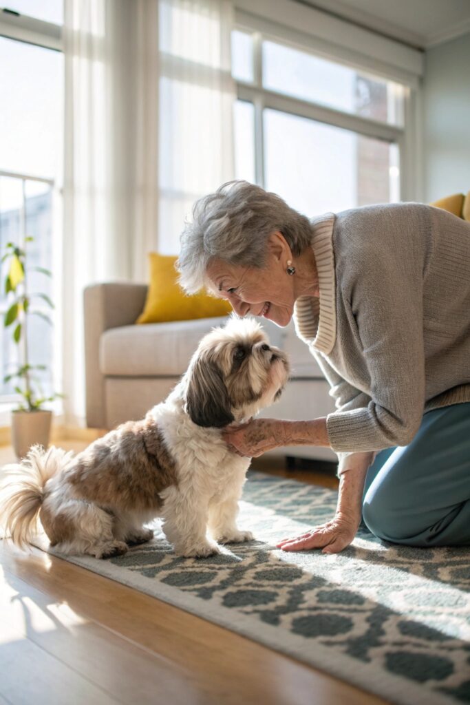 Shih Tzu small dog - low-energy royal companion ideal for seniors in apartments