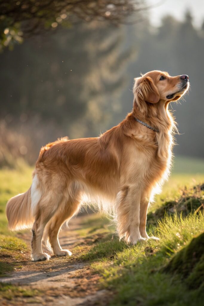 Golden retriever with a clean natural trim showing one of the most popular golden retriever grooming styles for everyday coat care