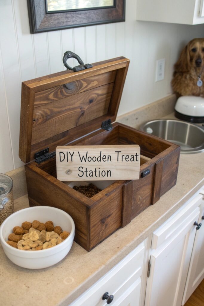 diy wooden treat box with lid