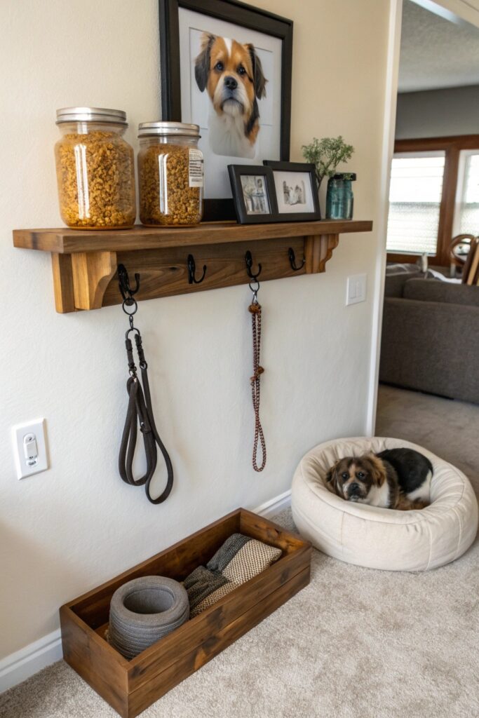 floating shelf treat display station