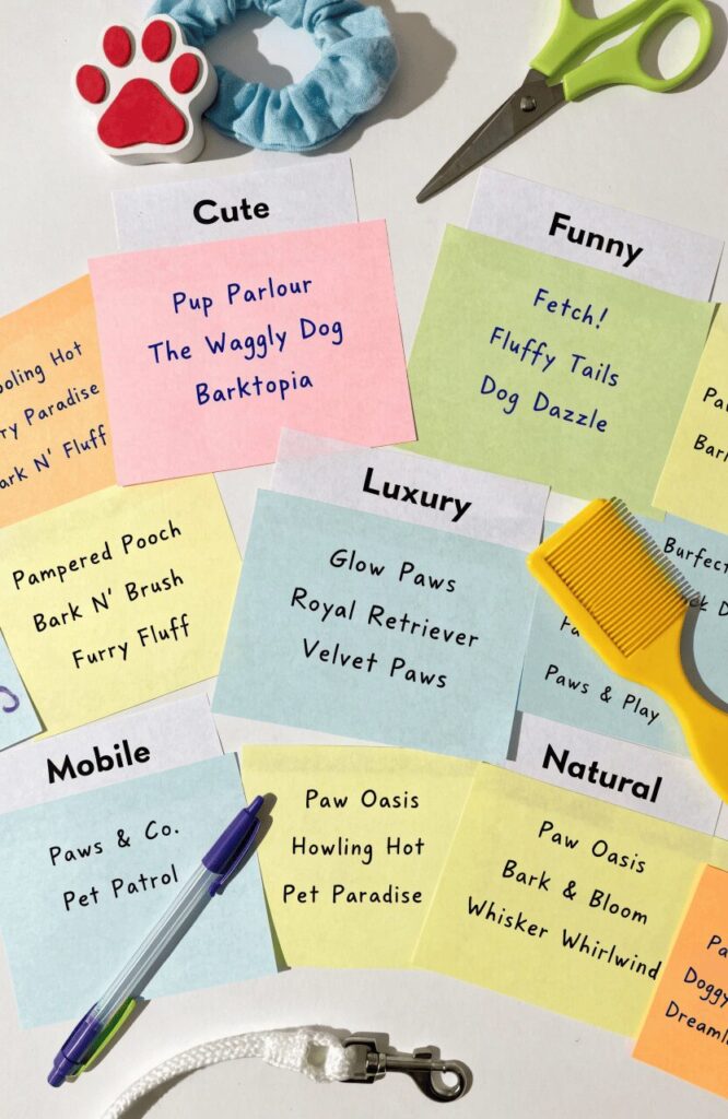 200 dog grooming business names ideas organized by category