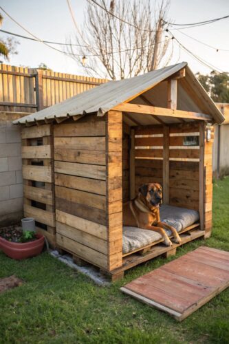 diy dog kennel pallets outdoor cheap