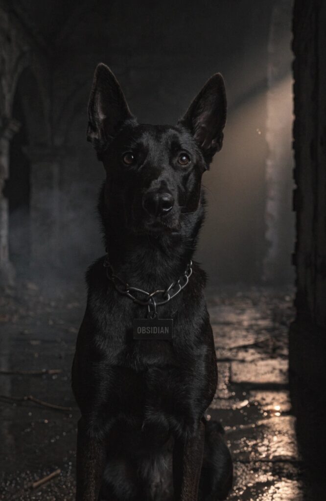 dark aesthetic dog names male