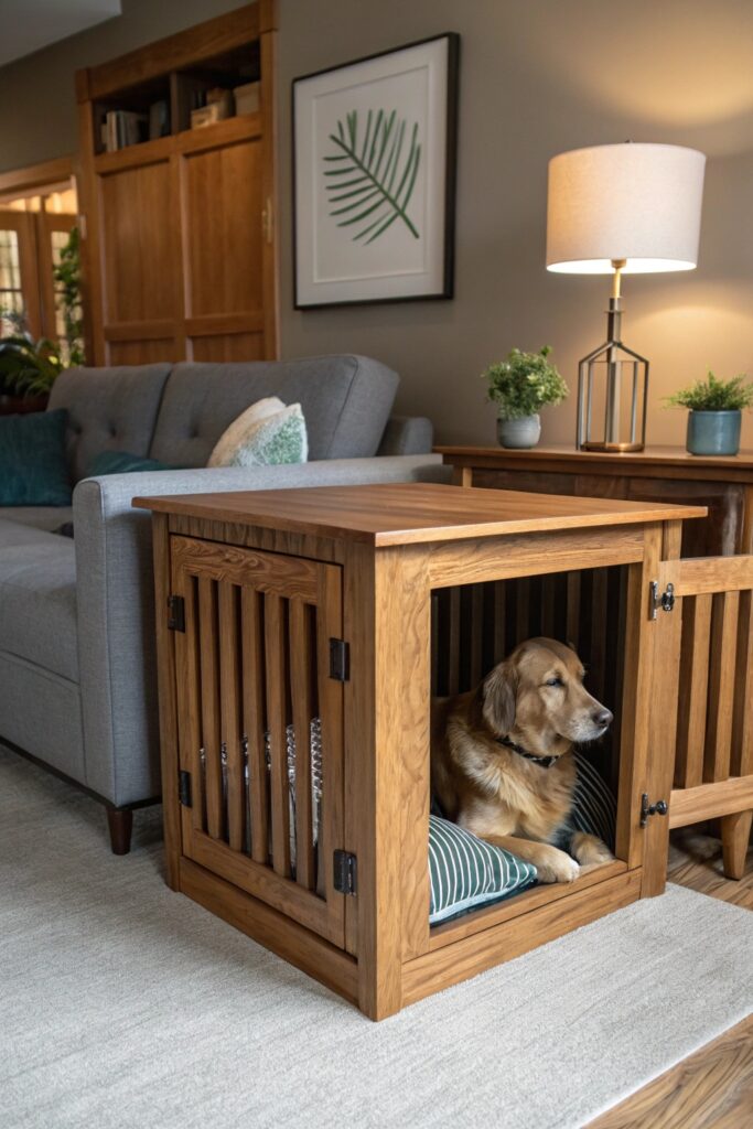 furniture style diy dog kennel indoor