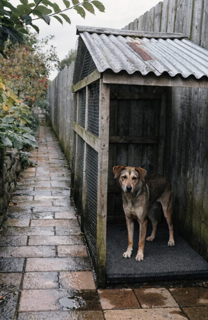 outside dog kennel diy cheap lean-to fence wall