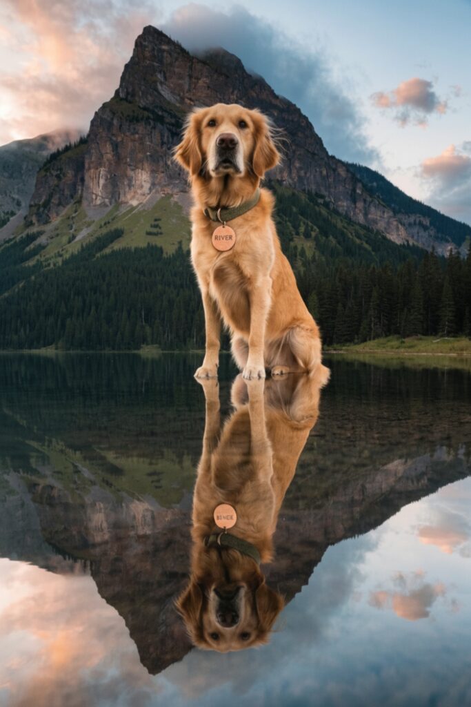 golden retriever name ideas outdoor nature lake