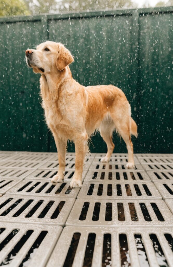 raised kennel deck tiles for outdoor drainage