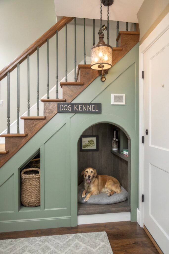 under stairs dog kennel diy indoor idea