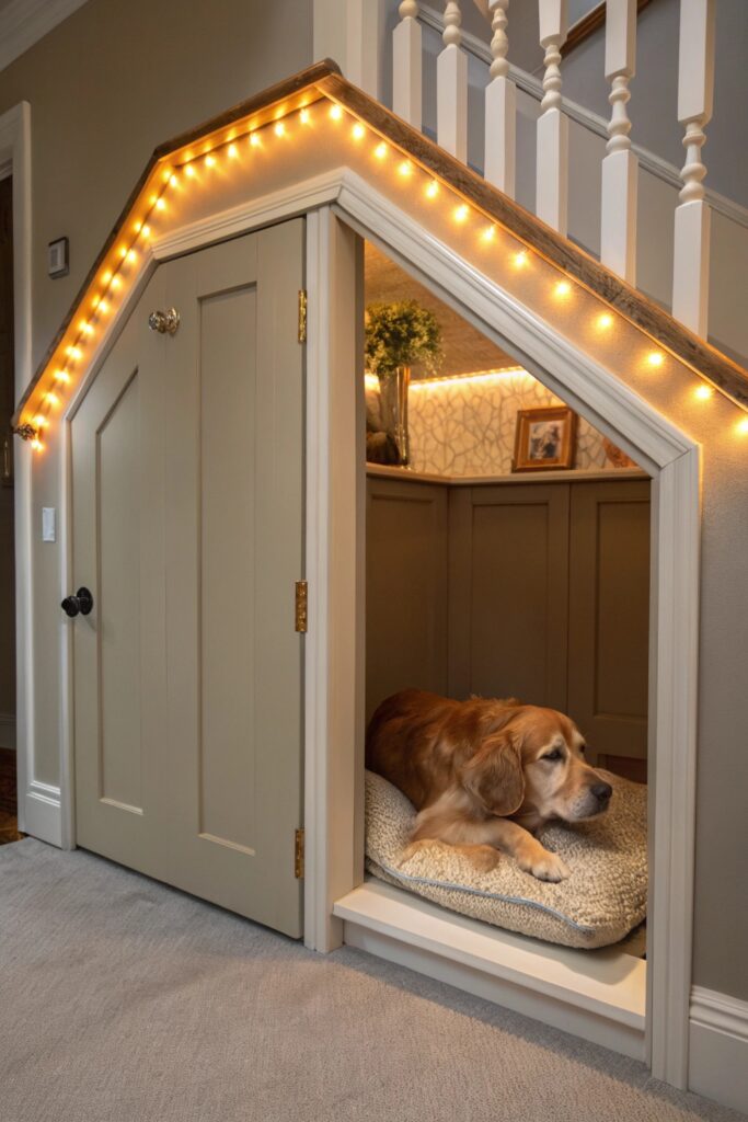 dog kennel inside closet conversion home idea