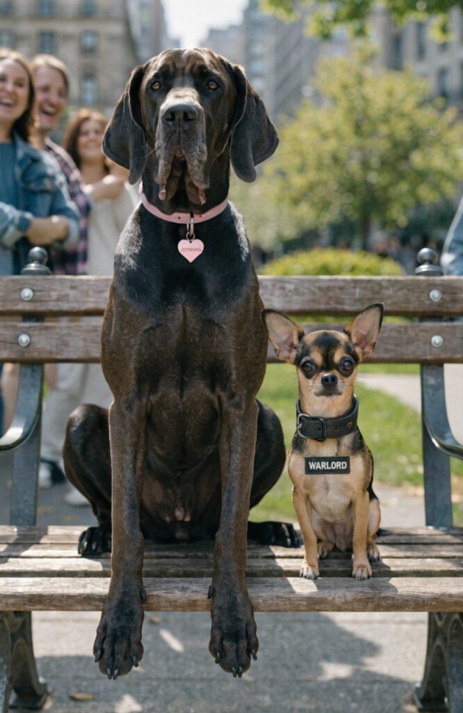 ironic funny dog names based on dog size