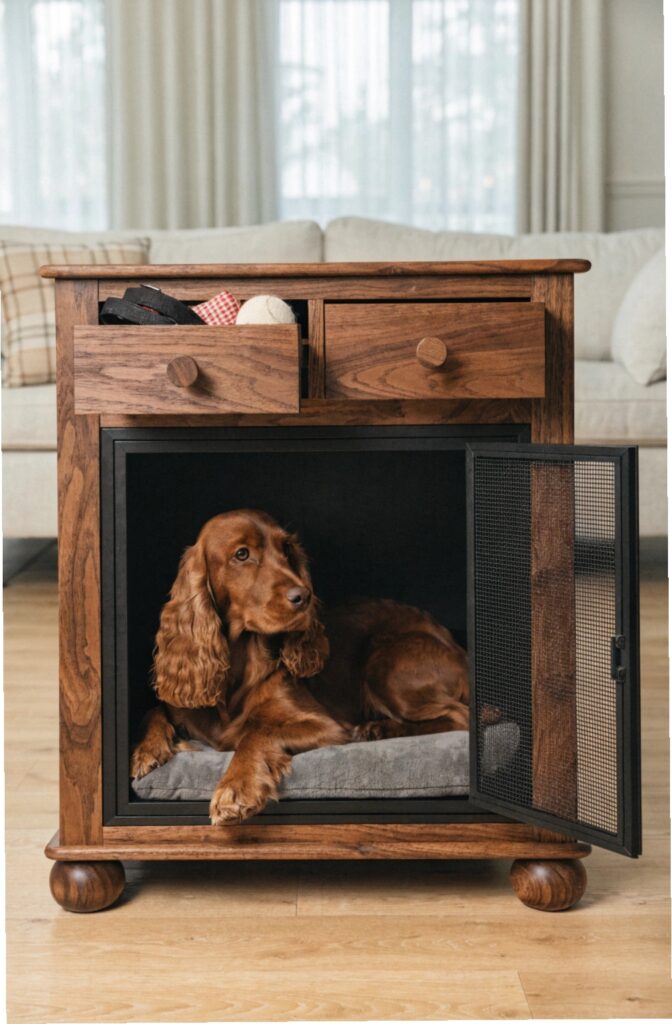 multifunctional indoor kennel with built-in storage