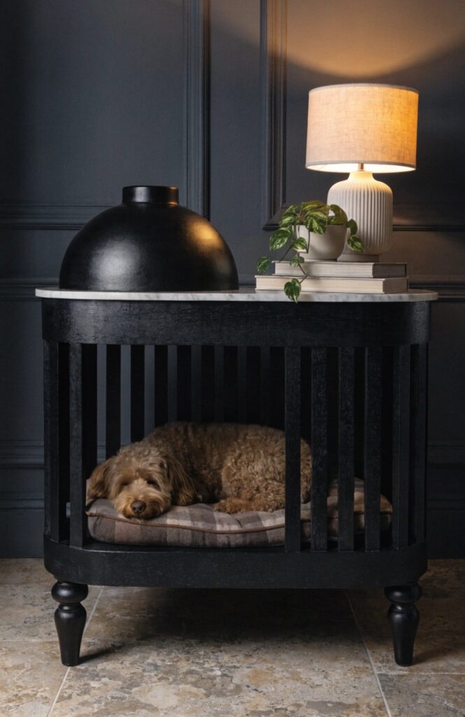 diy wood dog kennel cover as stylish home side table
