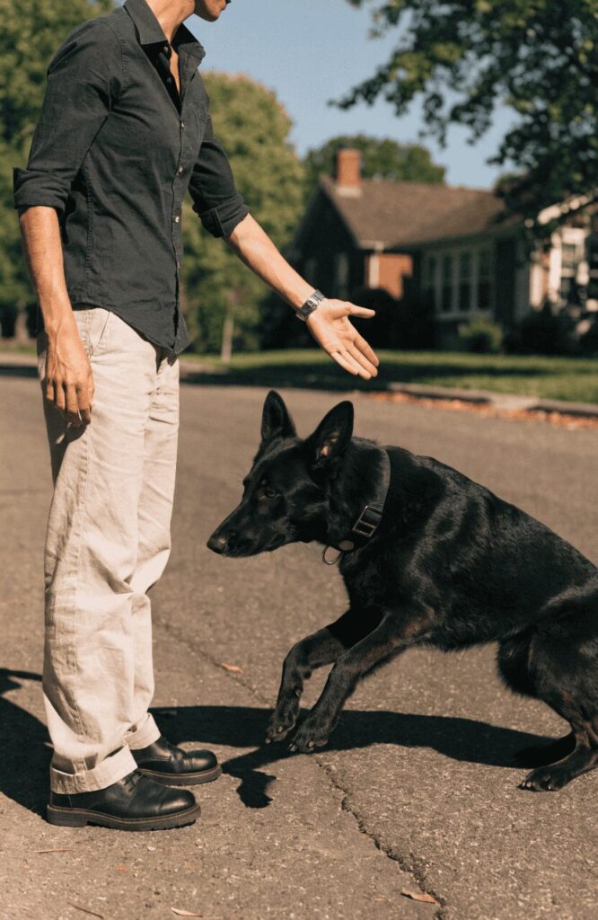 correcting and redirecting problem behaviors in a german shepherd