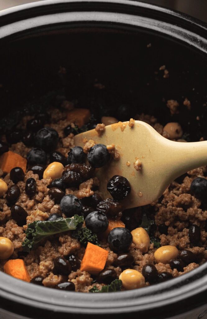 sweet potato blueberry bean dog food recipe