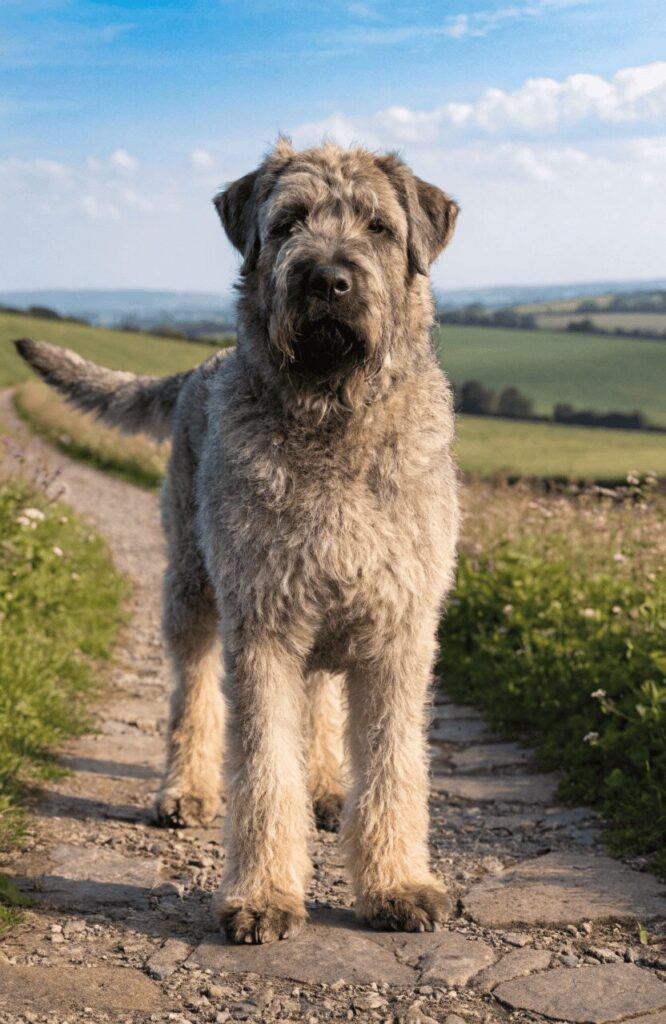 Bouvier des Flandres large working dog with rough double coat