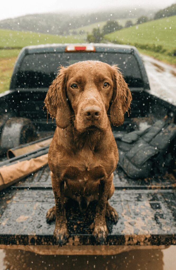 Boykin Spaniel liver coat after hunt field