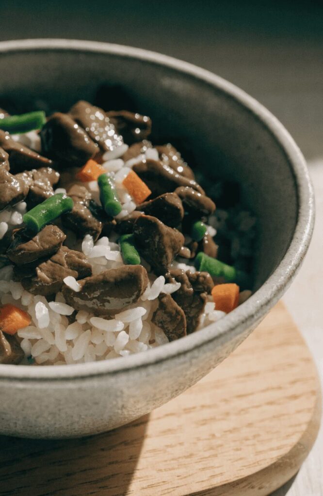 chicken liver rice meal for underweight dogs