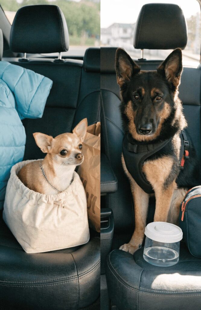 different dog breeds and sizes have different long distance travel needs