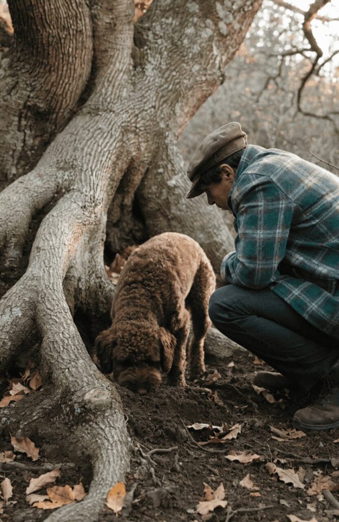 Lagotto Romagnolo chocolate curly truffle hunting