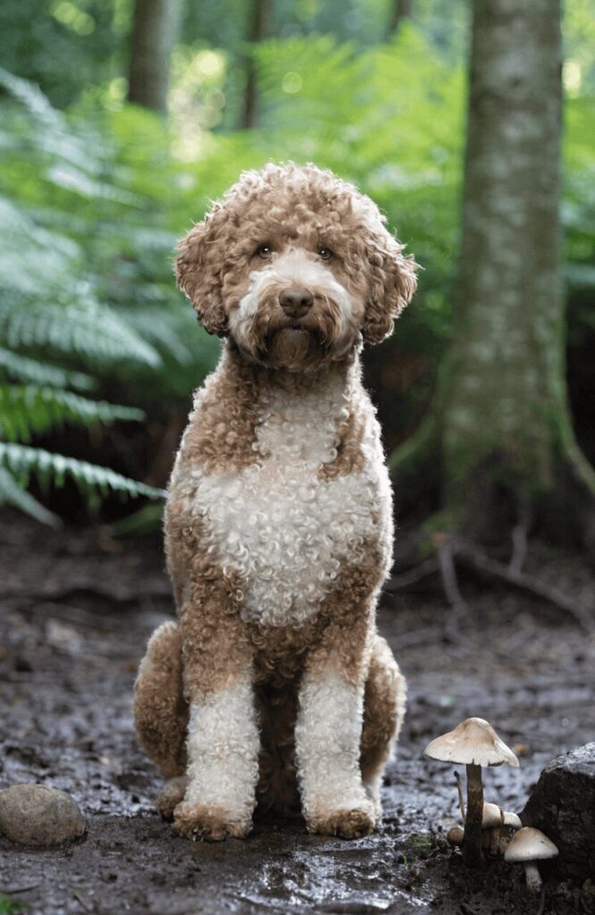 Lagotto Romagnolo curly scruffy coat Italian dog breed