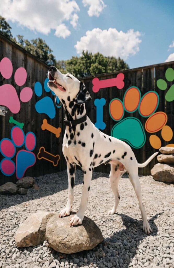 dog kennel decor ideas fence mural real photo