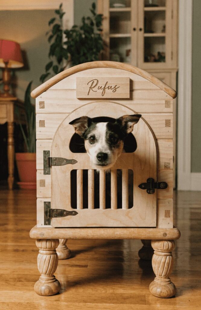 personalized dog kennel name sign real photo