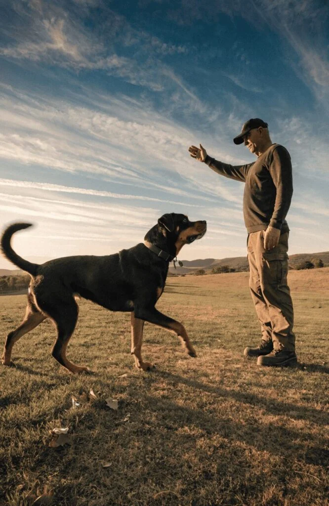 Rottweiler calm confident problem-solving obedience