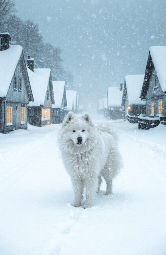 snow winter white dog names realistic outdoor