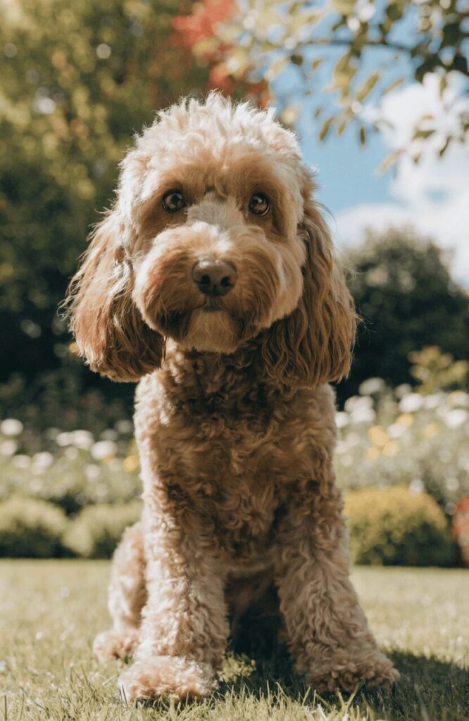 cute Cavapoo dog that looks like a teddy bear