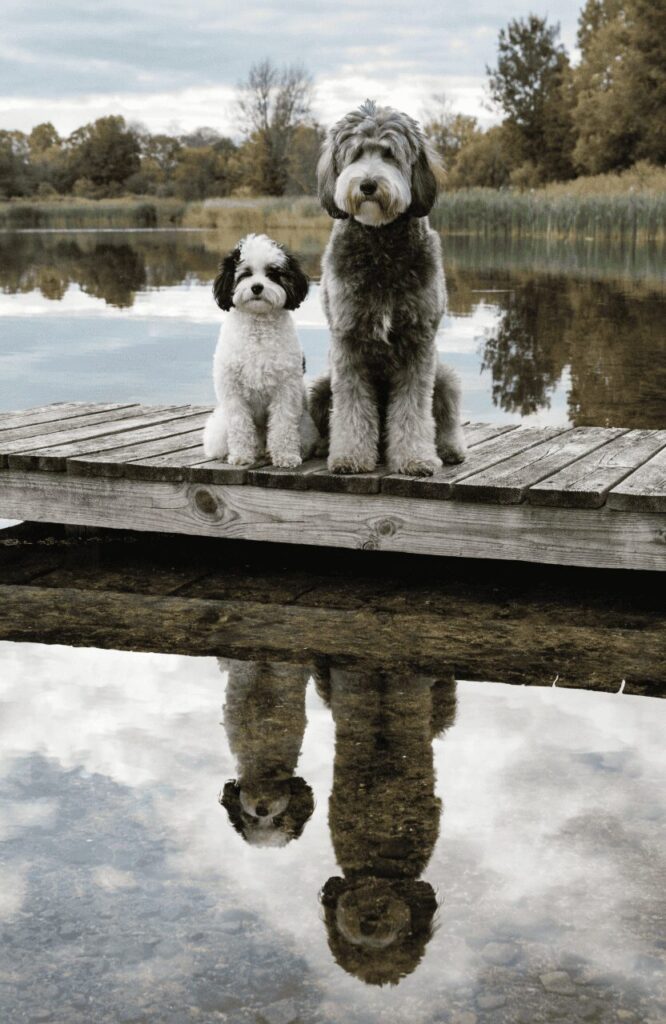 small and large teddy bear dog breeds together