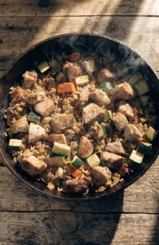 chicken brown rice dog food recipe
