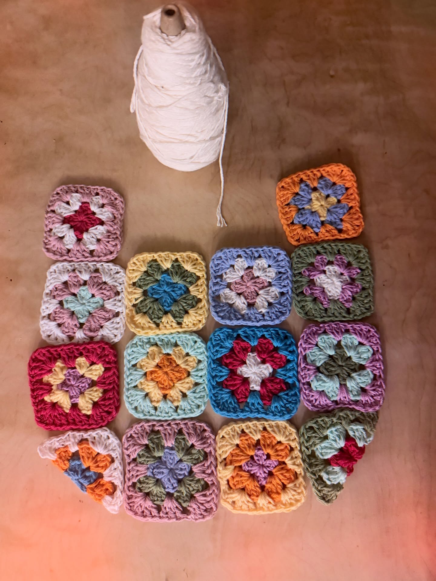 DIY dog jacket pattern made from crochet granny squares and yarn