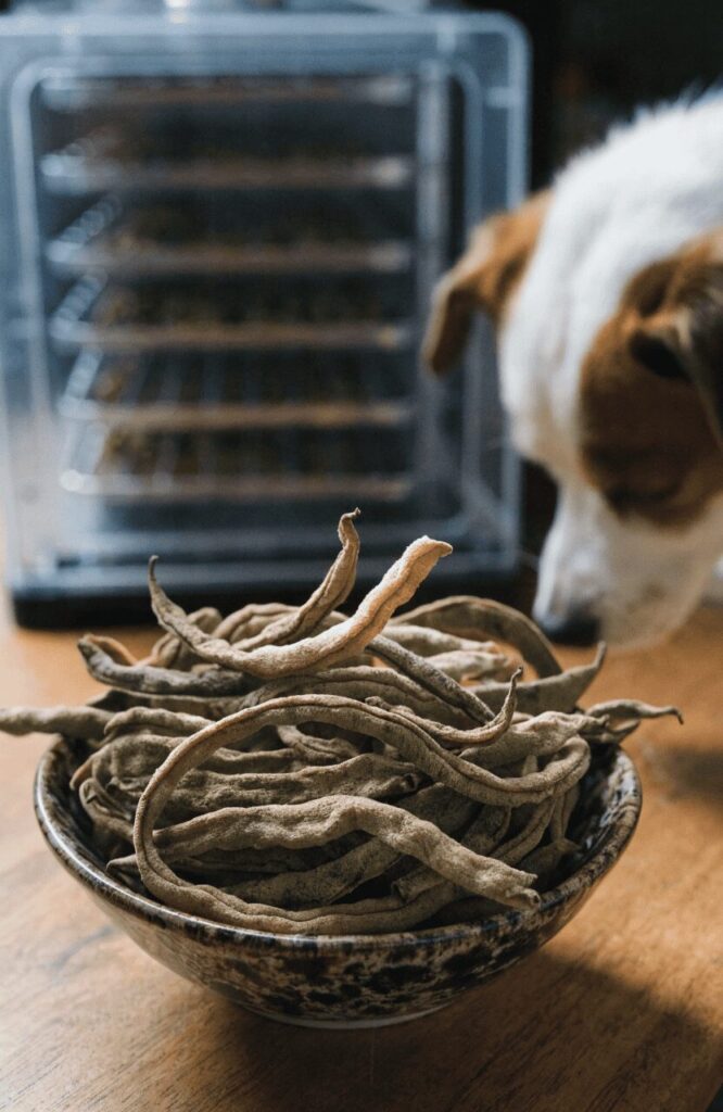 dehydrated green bean snacks for dogs in food dehydrator
